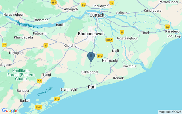 Kaart met locatie De Jagannath tempel
